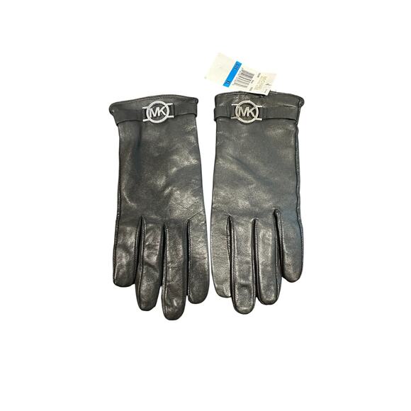 NWT | Michael Kors Genuine Black Leather Driving Gloves | Women's XL - Picture 1 of 4
